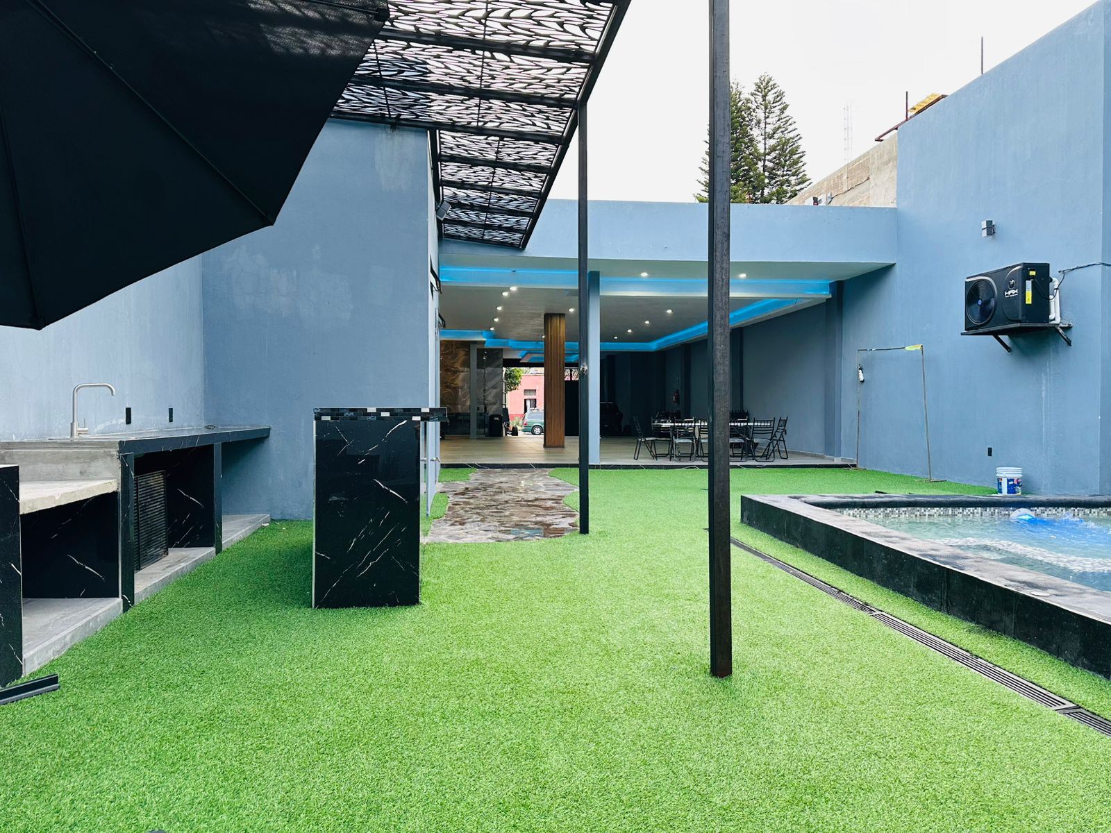 Terraza con alberca para fiestas y eventos familiares - La Joya